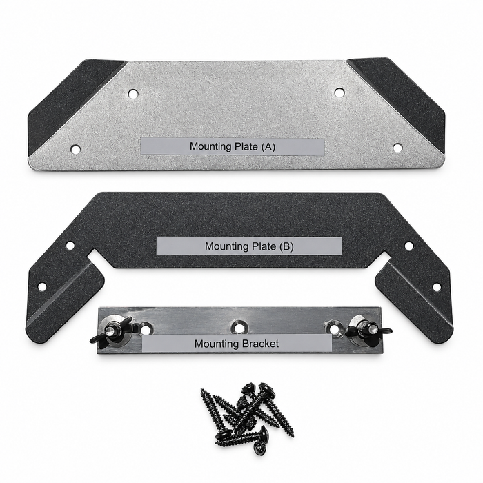 Laveo DryFlush floor mounting kit with brackets and screws