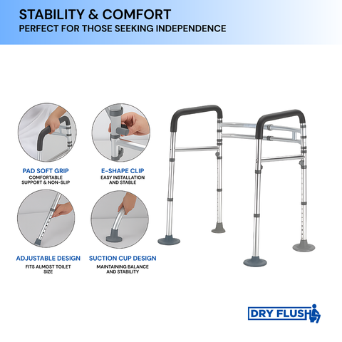 Toilet Safety Frame with Handles