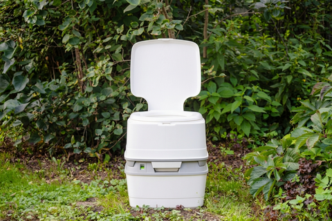 Composting separation toilet for caravan use