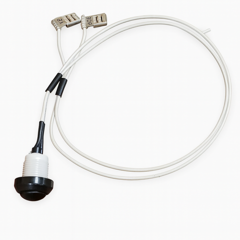 White cable with black connector 