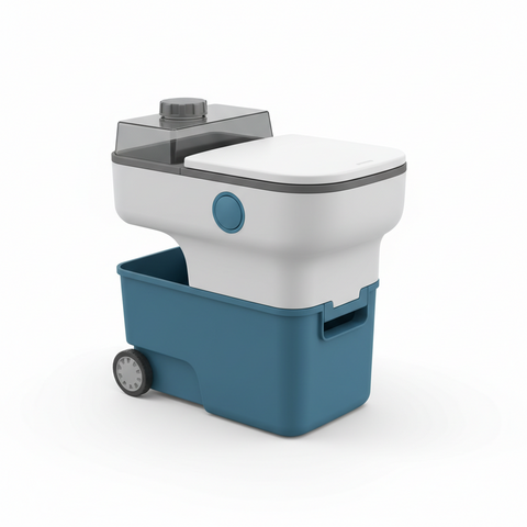 Cassette toilet system commonly used in Australian caravans