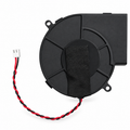 DryFlush inlet fan with twisted red and black wires and white connector