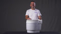 Laveo DryFlush waterless toilet demonstration video
